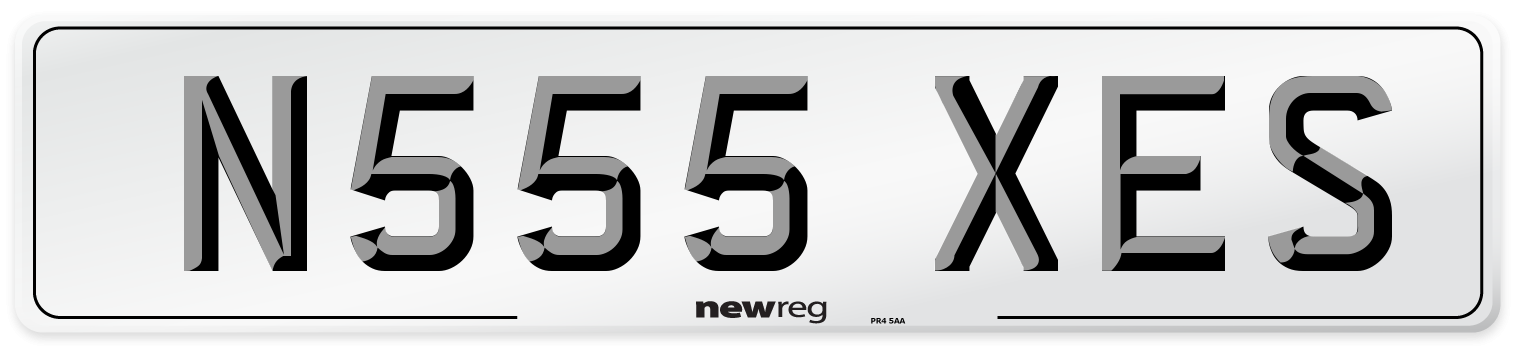 N555 XES Number Plate from New Reg
